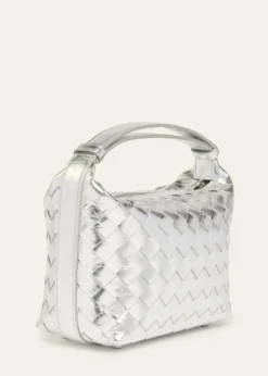 Bottega VenetaMini Wallace Metallic Leather Shoulder Bag