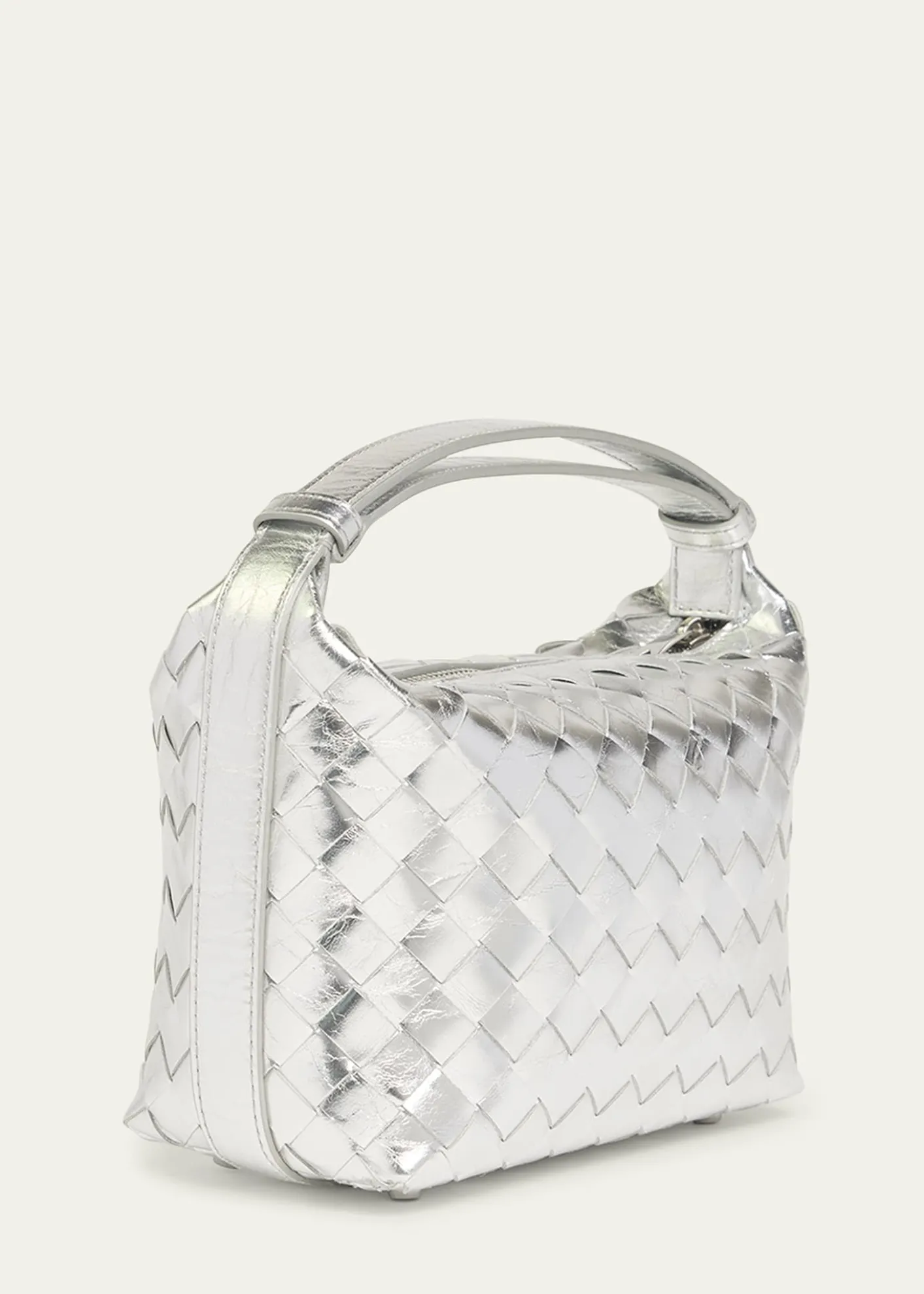 Bottega VenetaMini Wallace Metallic Leather Shoulder Bag