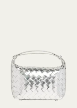 Bottega VenetaMini Wallace Metallic Leather Shoulder Bag