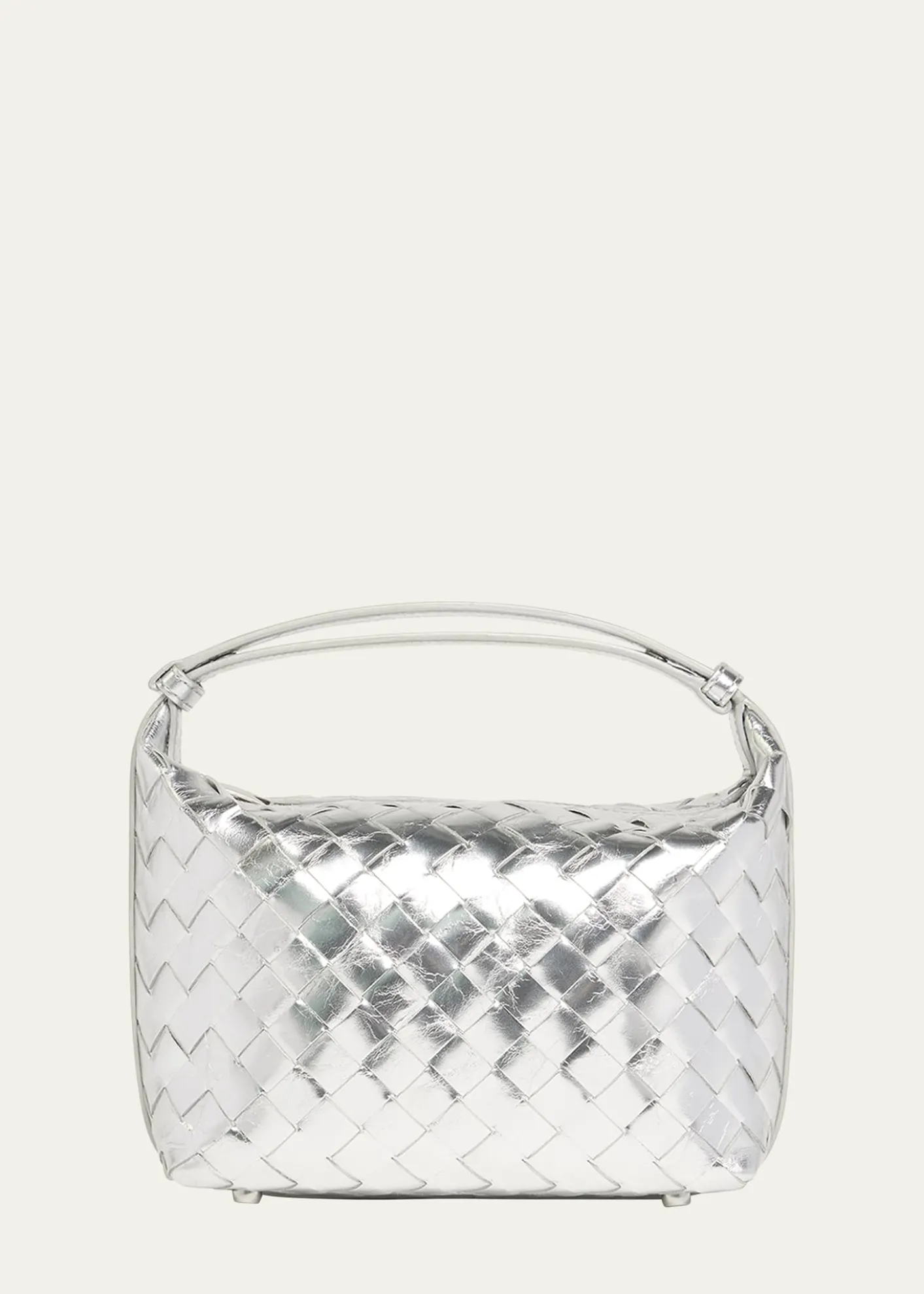 Bottega VenetaMini Wallace Metallic Leather Shoulder Bag