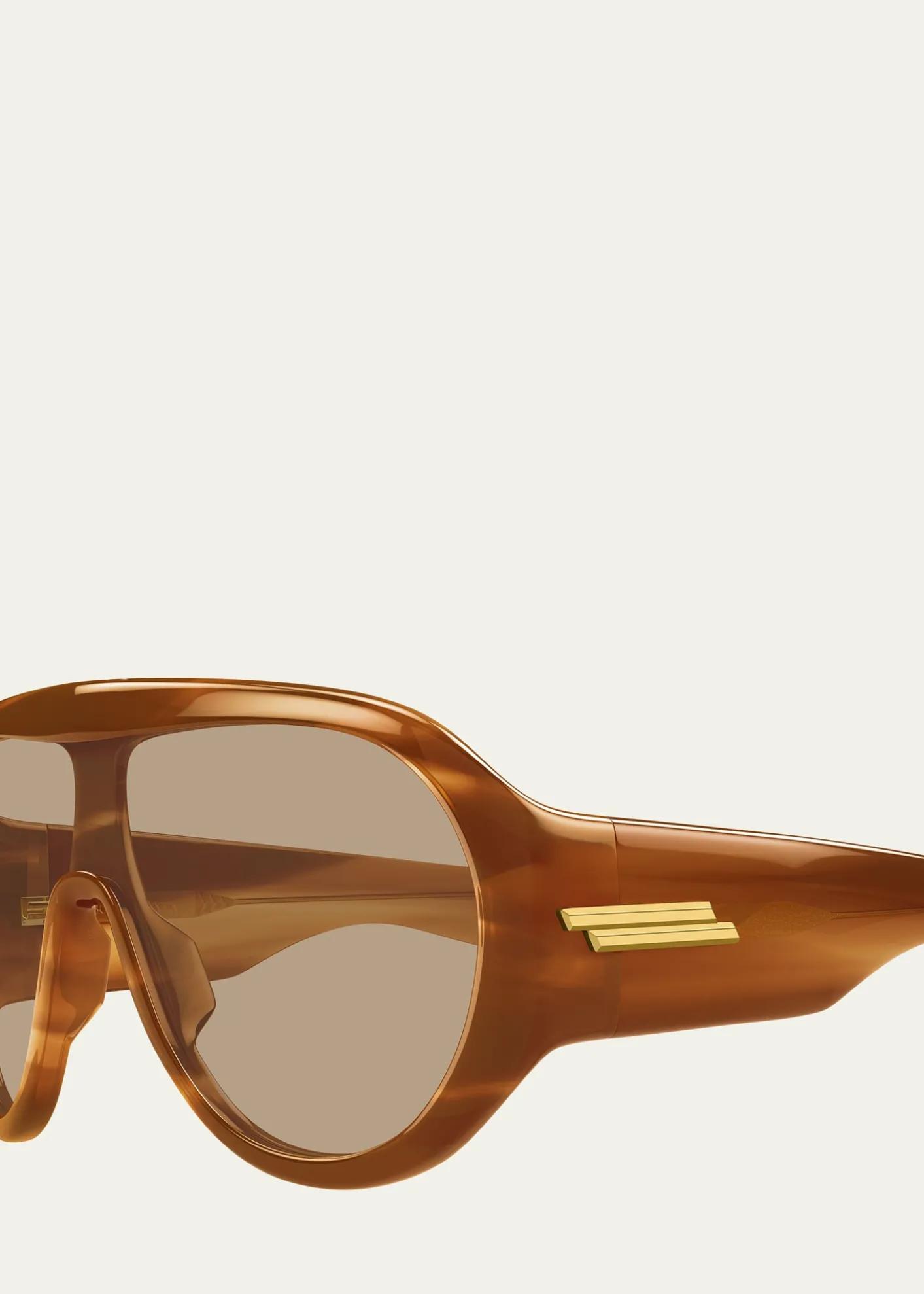 Bottega Veneta99mm Acetate & Nylon Shield Sunglasses