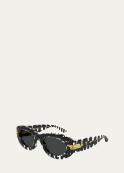 Bottega Veneta56mm Acetate Oval Sunglasses
