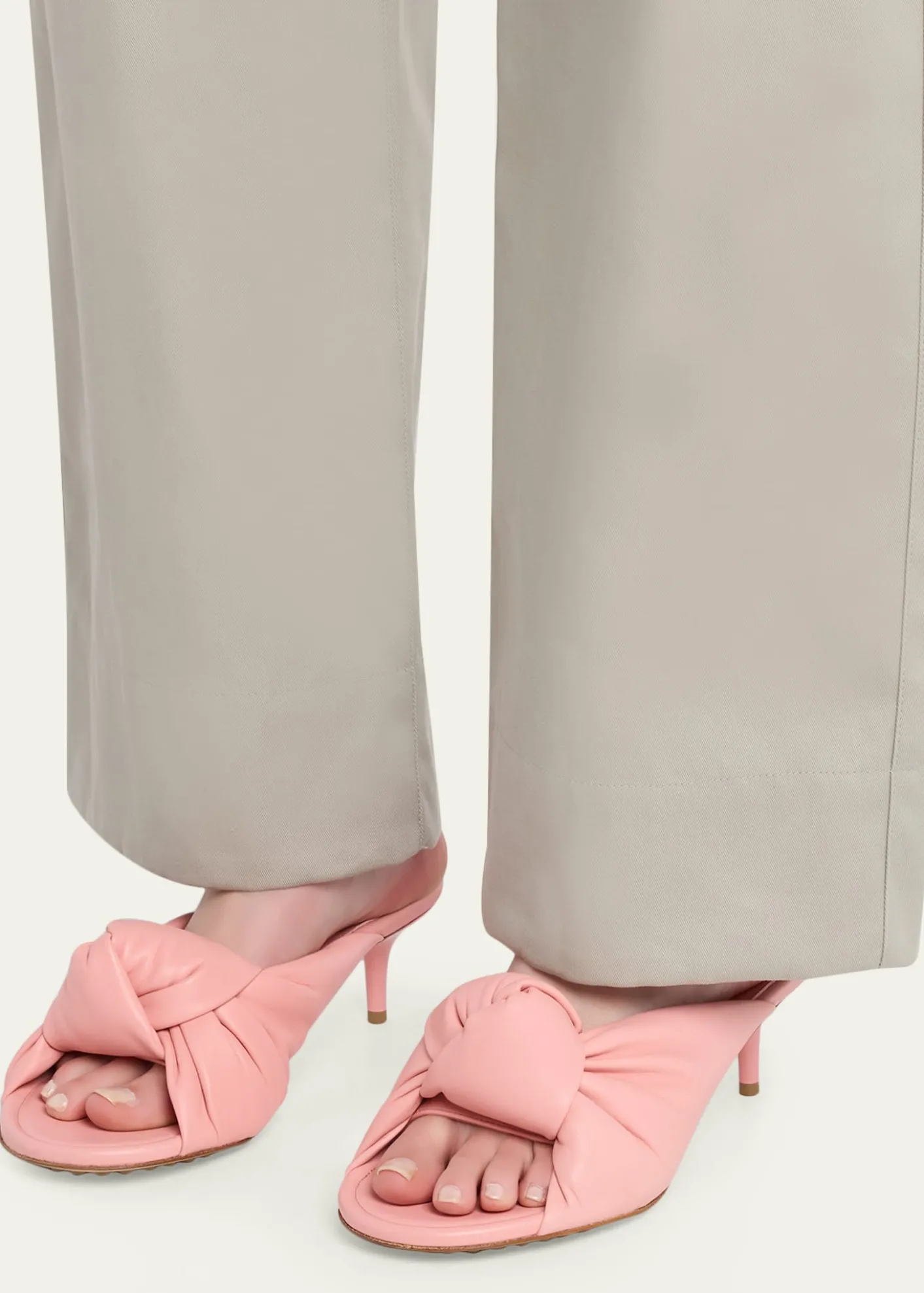 Bottega Veneta35mm Cherry Knotted Leather Mule Sandals