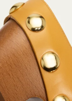Bottega Veneta30mm Gondola Shiny Natural Leather Clogs