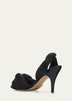 Bottega Veneta90mm Grace Crochet Leather Sandals