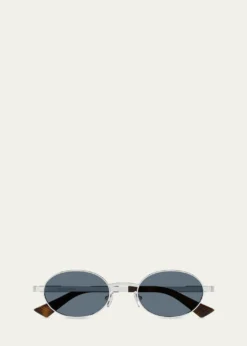 Bottega Veneta52mm Oval Metal Sunglasses