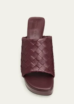 Bottega Veneta70mm Rosita Intrecciato Leather Wedge Mules