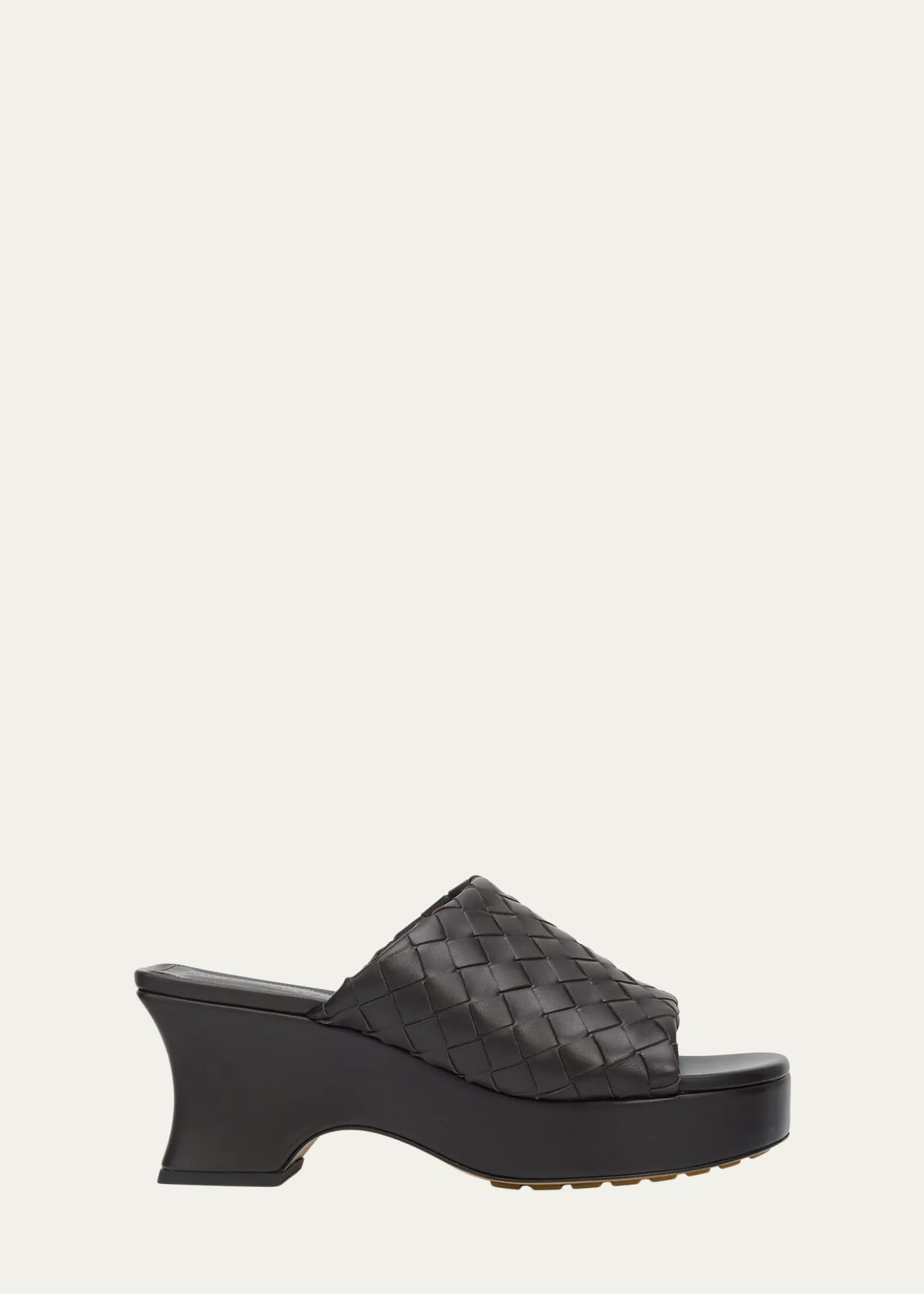 Bottega Veneta70mm Rosita Intrecciato Leather Wedge Mules