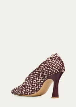 Bottega Veneta90mm Sofia Intrecciato Leather Pumps