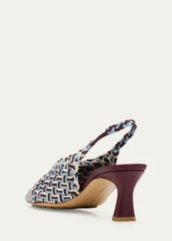 Bottega Veneta60mm Sofia Intrecciato Leather Slingback Pumps