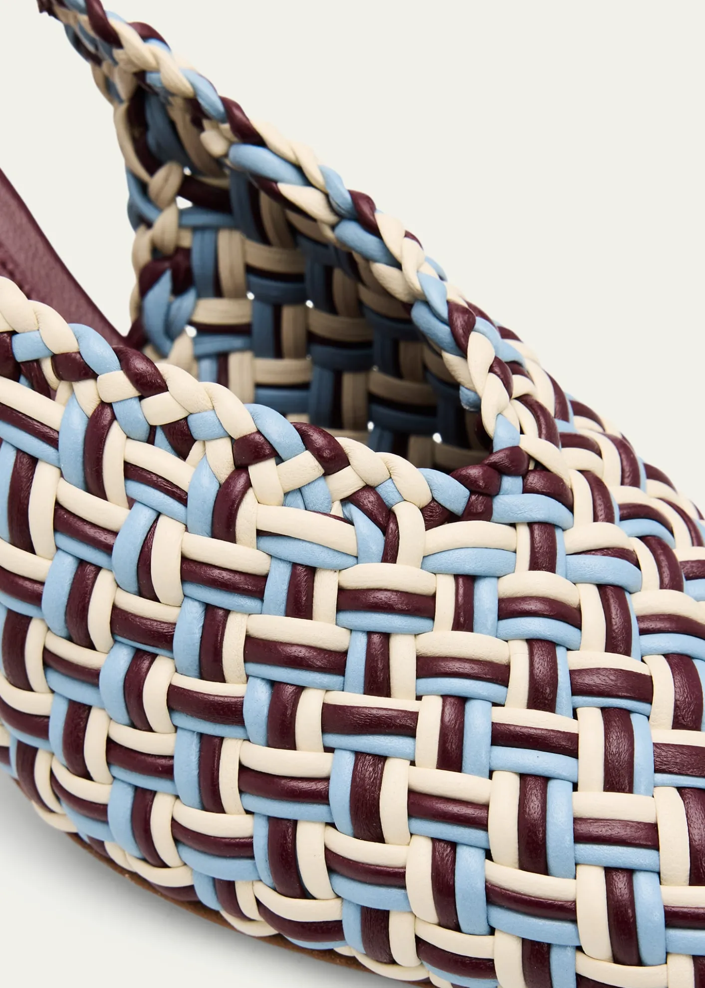 Bottega Veneta60mm Sofia Intrecciato Leather Slingback Pumps