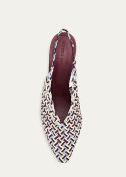 Bottega Veneta60mm Sofia Intrecciato Leather Slingback Pumps