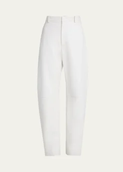 Bottega VenetaNapa Leather Rounded Leg Trousers