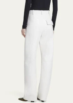 Bottega VenetaNapa Leather Rounded Leg Trousers