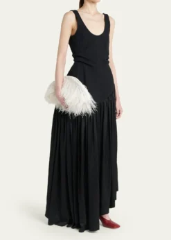Bottega VenetaNappa Leather & Feather Clutch Bag