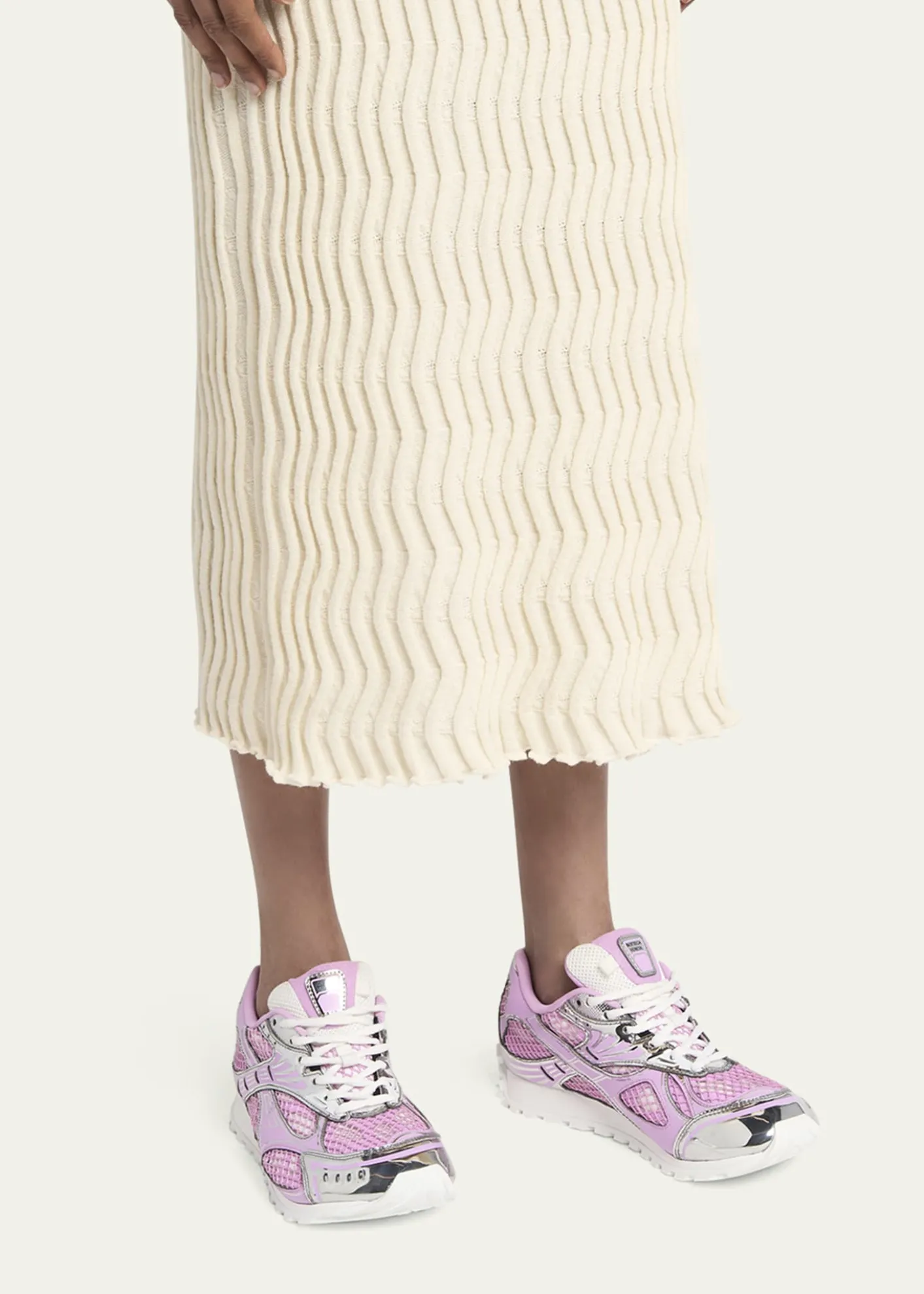 Bottega VenetaOrbit Metallic Net Runner Sneakers