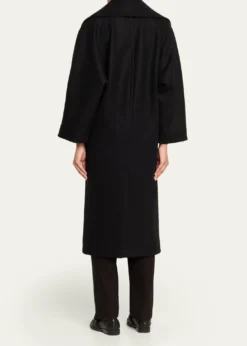 Bottega VenetaOversized Collar Double-Breasted Wool-Blend Coat