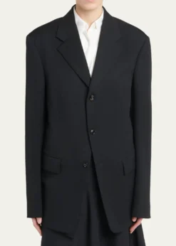 Bottega VenetaOversized Single-Breasted Wool Blazer