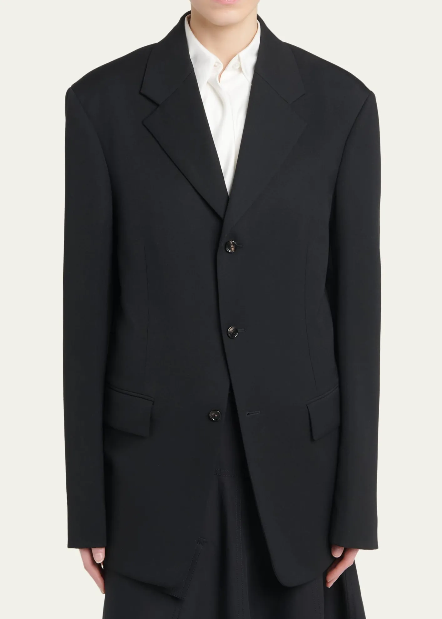 Bottega VenetaOversized Single-Breasted Wool Blazer