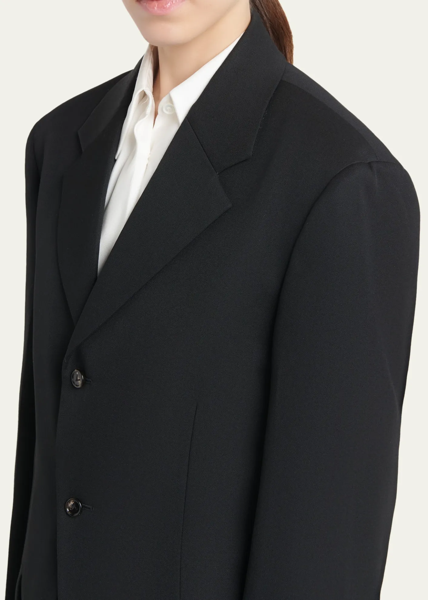 Bottega VenetaOversized Single-Breasted Wool Blazer