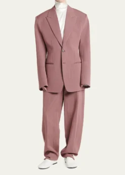 Bottega VenetaOversized Wool-Linen Single-Breasted Jacket