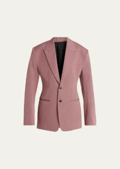 Bottega VenetaOversized Wool-Linen Single-Breasted Jacket