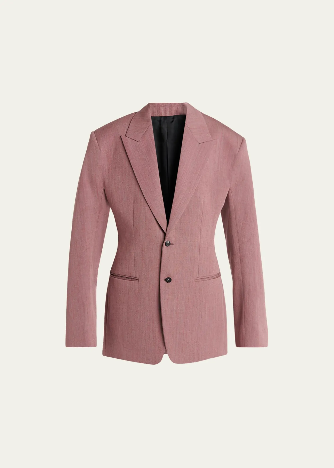 Bottega VenetaOversized Wool-Linen Single-Breasted Jacket