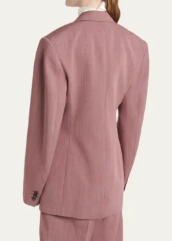 Bottega VenetaOversized Wool-Linen Single-Breasted Jacket