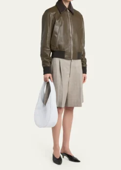 Bottega VenetaOvetto Oval Leather Shoulder Bag