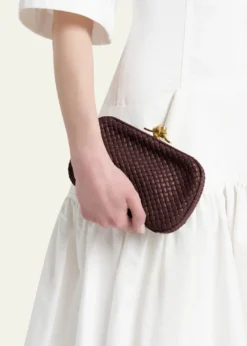 Bottega VenetaPadded Leather Sculptural Knot Clutch Bag