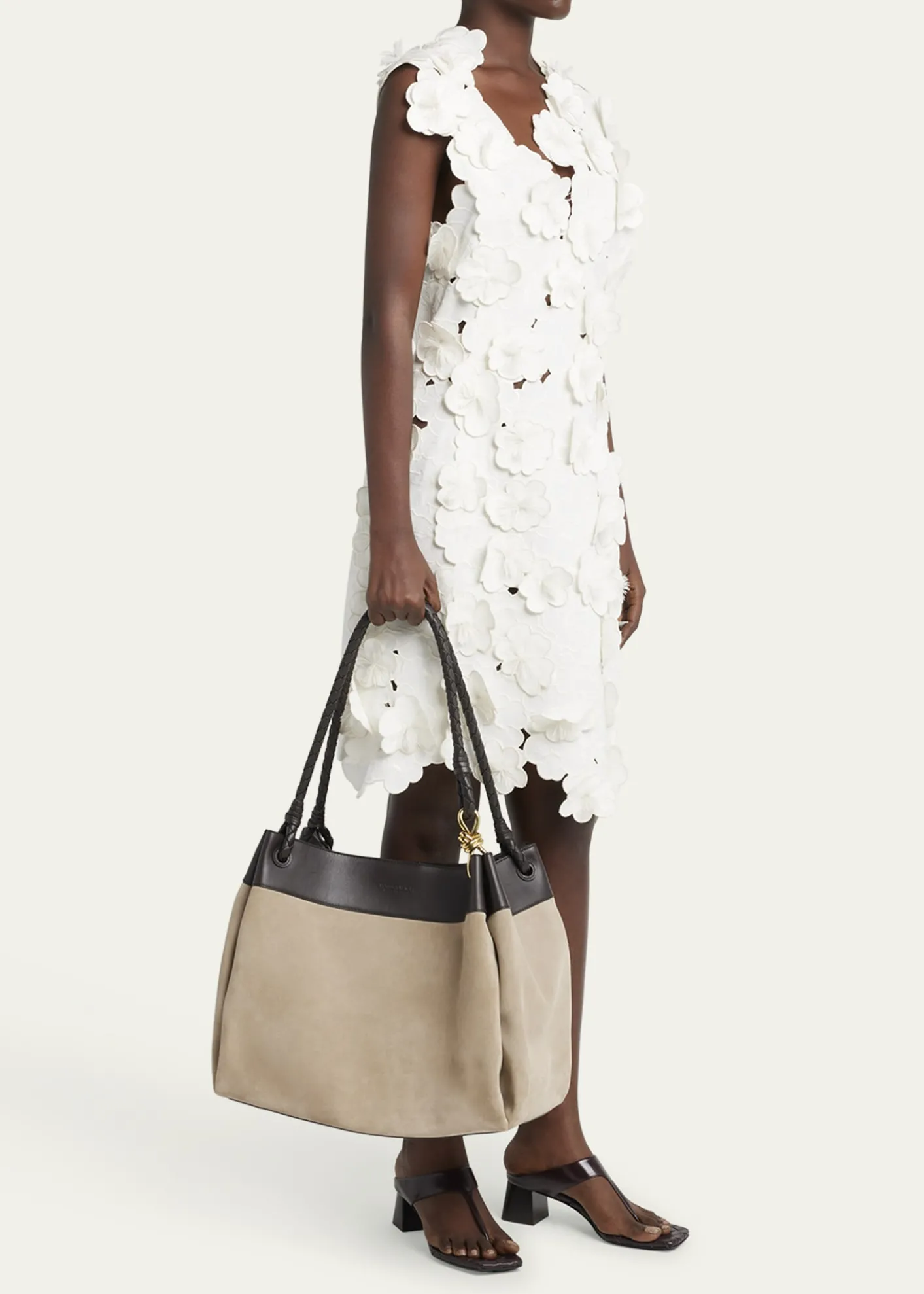 Bottega VenetaParachute Maxi Suede Shoulder Bag