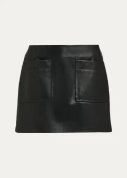 Bottega VenetaPatch Pocket Leather Mini Skirt