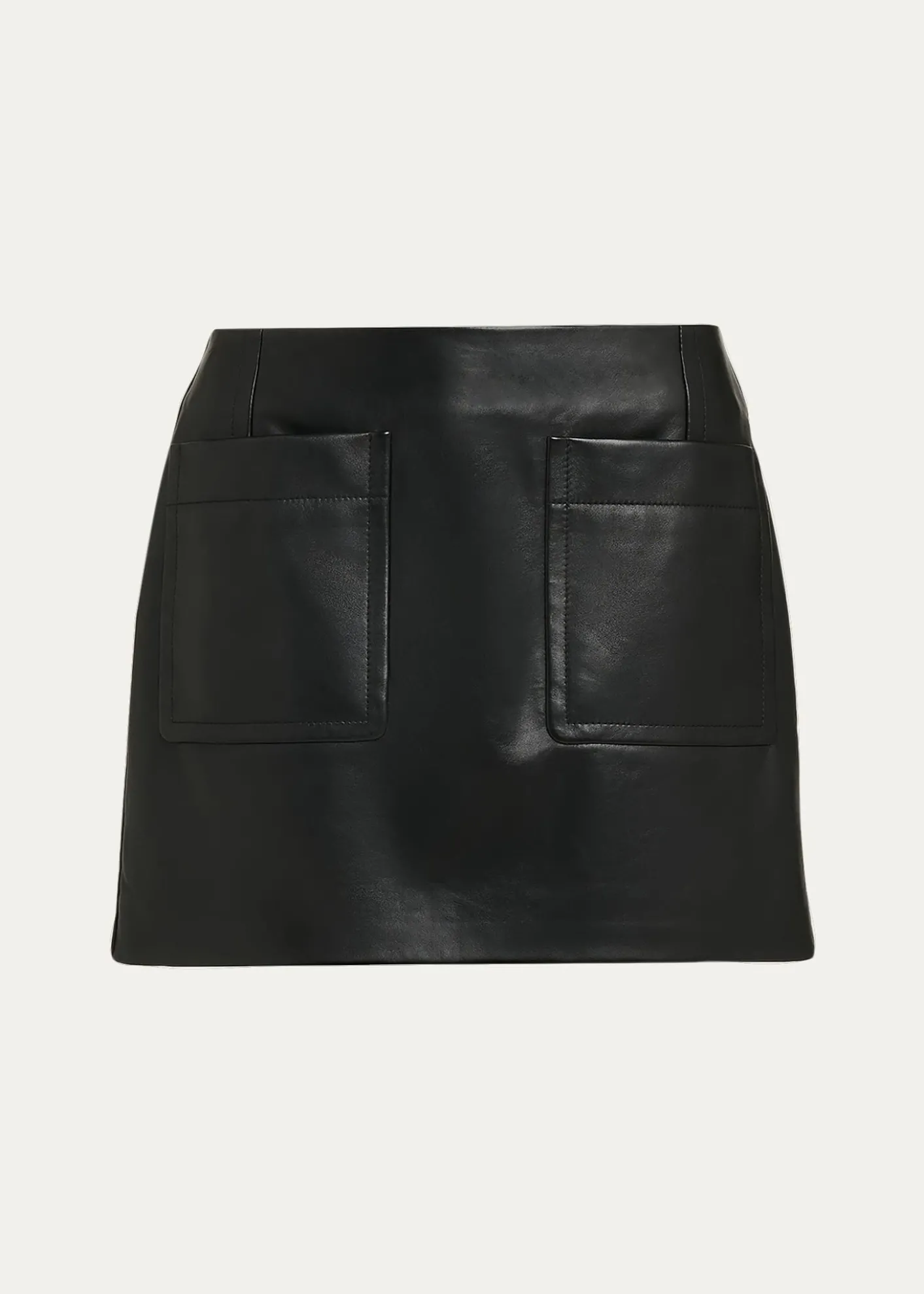 Bottega VenetaPatch Pocket Leather Mini Skirt