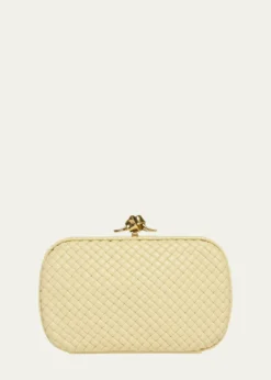 Bottega VenetaPuffy Leather Knot Clutch Bag