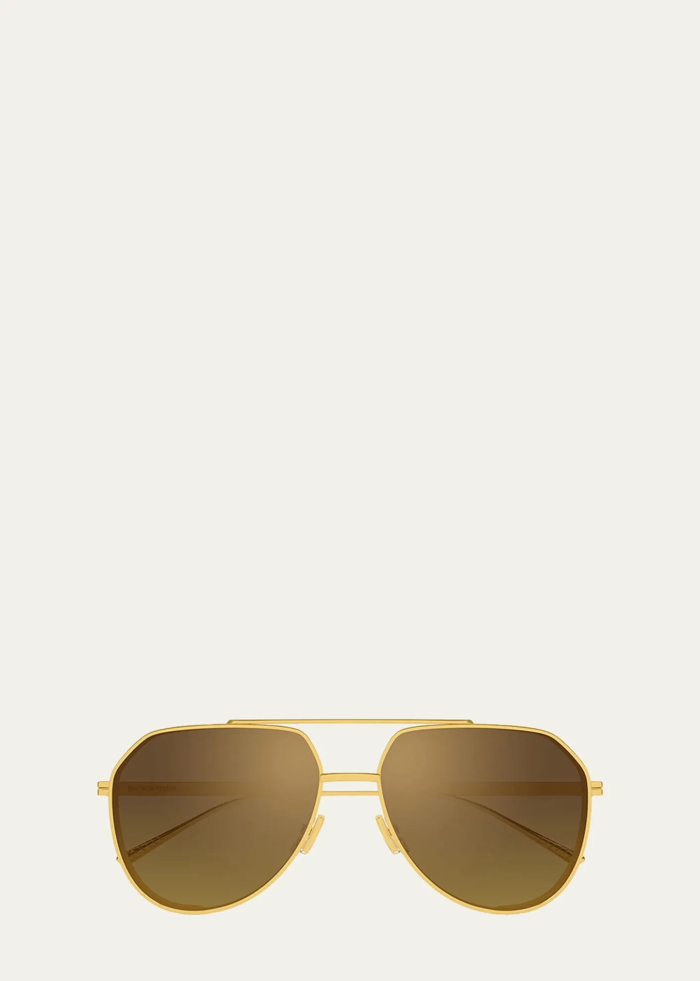 Bottega VenetaRibbon 60mm Metal Aviator Sunglasses
