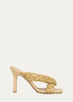 Bottega VenetaRiva Braided Raffia Mule Sandals