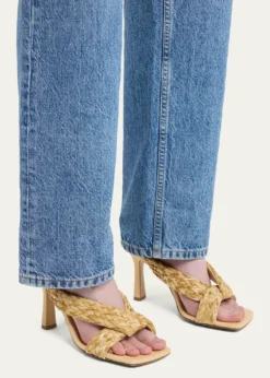 Bottega VenetaRiva Braided Raffia Mule Sandals