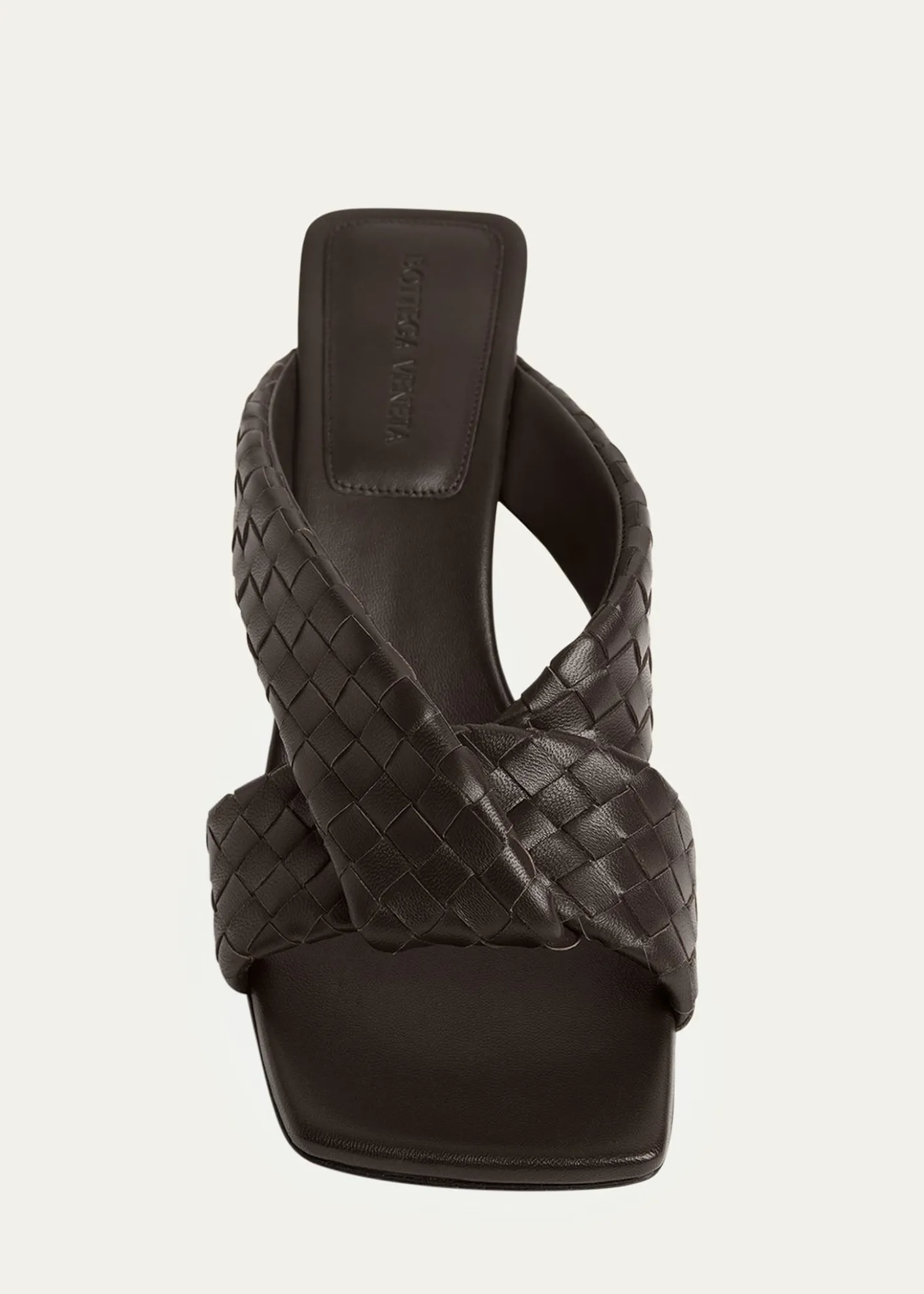 Bottega VenetaRiva Micro Woven Nappa Leather Kitten-Heel Sandals