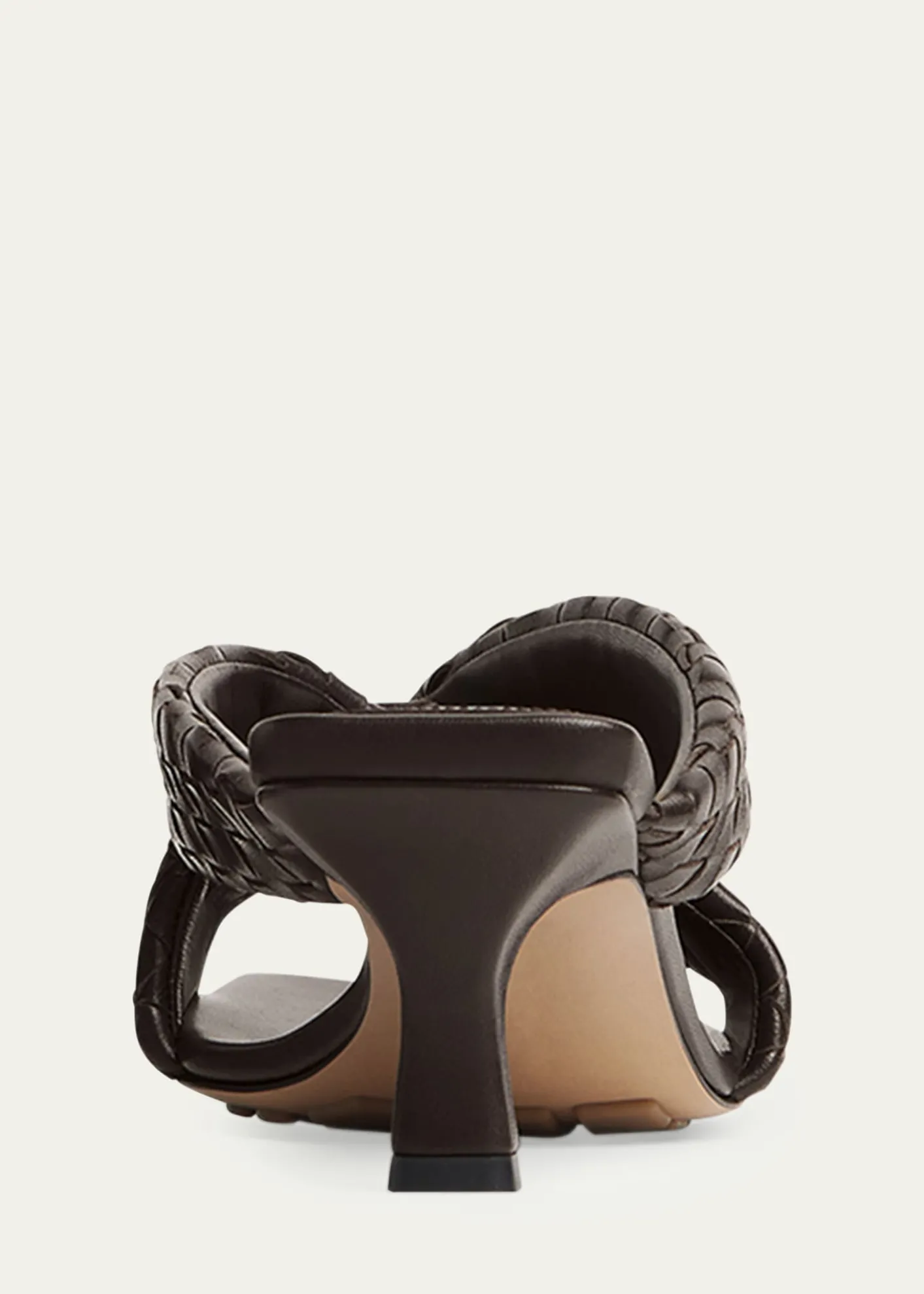 Bottega VenetaRiva Micro Woven Nappa Leather Kitten-Heel Sandals