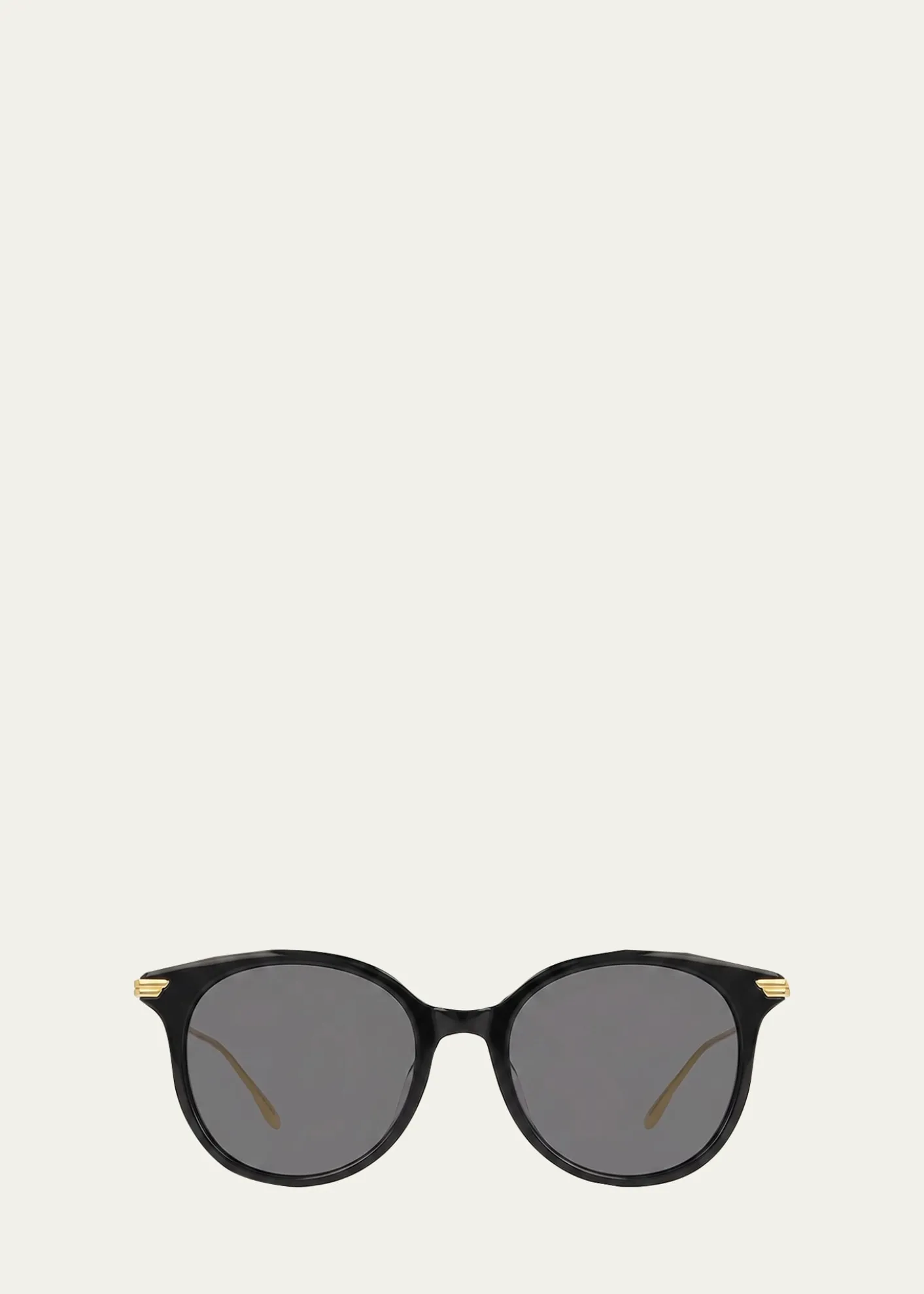 Bottega VenetaRound Acetate/Metal Sunglasses
