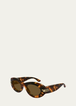 Bottega VenetaRound Acetate Sunglasses