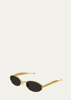 Bottega VenetaSardine Logo Engraved Metal Sunglasses