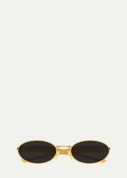 Bottega VenetaSardine Logo Engraved Metal Sunglasses