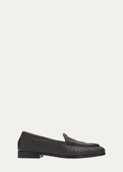 Bottega VenetaSilenzio Intrecciato Leather Loafers
