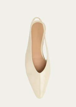 Bottega VenetaSlingback Pointed Leather Ballet Flats