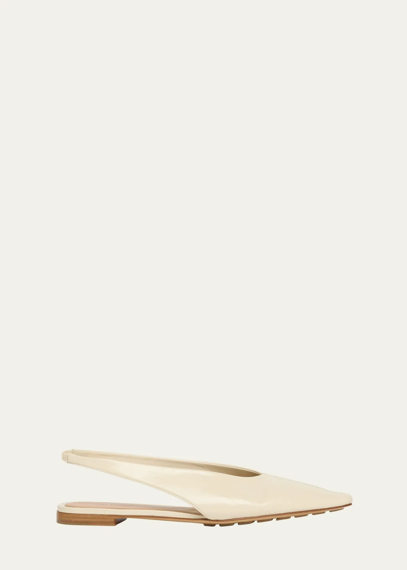 Bottega VenetaSlingback Pointed Leather Ballet Flats