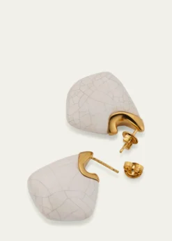 Bottega VenetaSmall Fin Ceramic Earrings