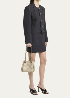 Bottega VenetaSmall Parachute Leather Shoulder Bag