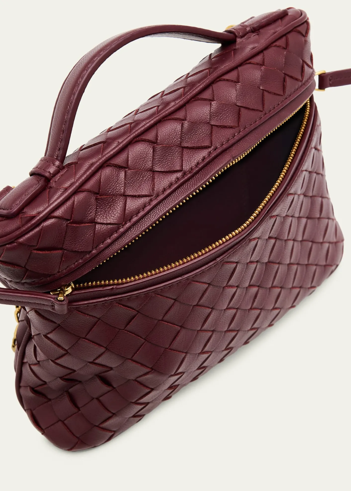 Bottega VenetaSmall Soft Vanity Intrecciato Leather Crossbody Bag