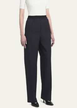 Bottega VenetaSubtle Striped Straight-Leg Wool Trousers